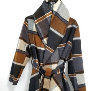 Chicwish plaid coat. Size M/L.